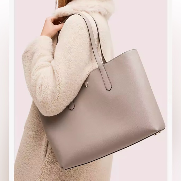 Kate Spade Molly Large Zip-Top Work Tote | Taupe - Picture 3 of 16